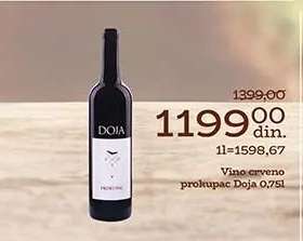 Vino crveno Prokupac Doja, 0,75l