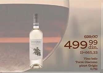 Vino belo Torre Giacomo pinot Grigio 0,75l