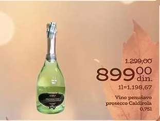 Vino penušavo Prosecco Caldirola