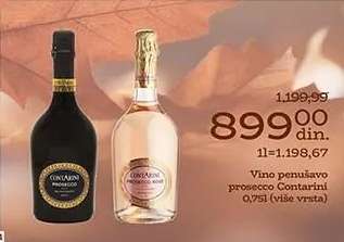 Vino penušavo prosecco Contarini