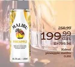 Koktel pineapple malibu