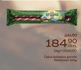Čajna kobasica goveda Zlatiborac 100g