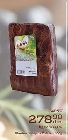 Slanina dimljena Z'dežele 100g