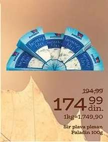 Sir plava plesan Paladin 100g