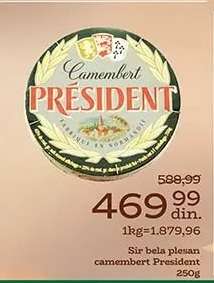 Sir bela plesan camembert President