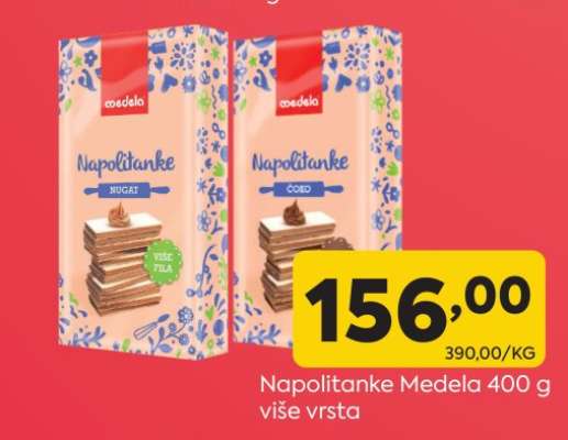 Napolitanke Medela 400 g više vrsta