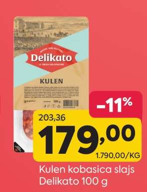 Kulen kobasica slajs Delikato 100 g