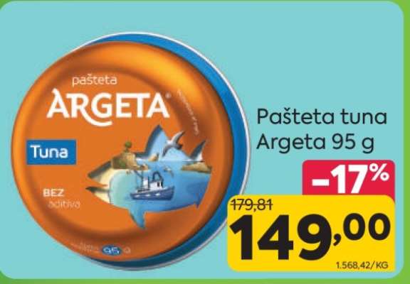 Pašteta tuna Argeta 95 g