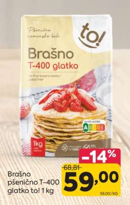 Brašno pšenično T-400 glatko to! 1 kg