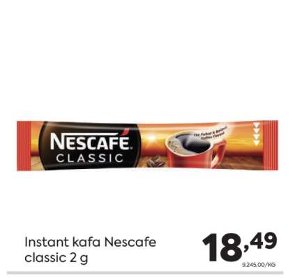 Instant kafa Nescafe classic 2 g