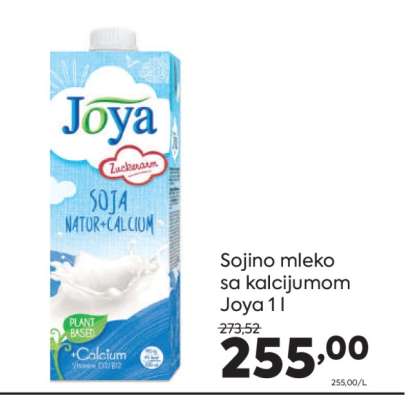 Sojino mleko sa kalcijumom Joya 1l