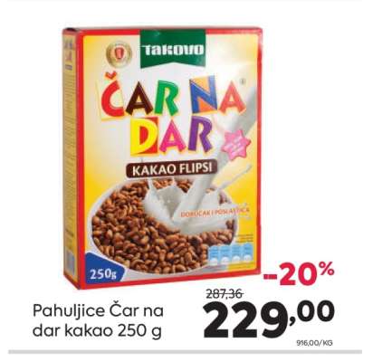 Pahuljice Čar na dar kakao 250 g