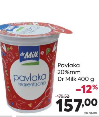 Pavlaka 20%mm Dr. Milk 400 g