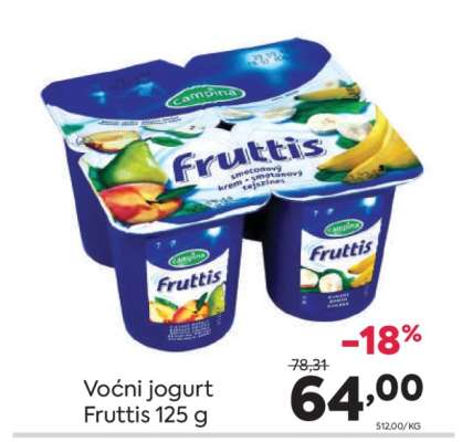Voćni jogurt Fruttis 125 g