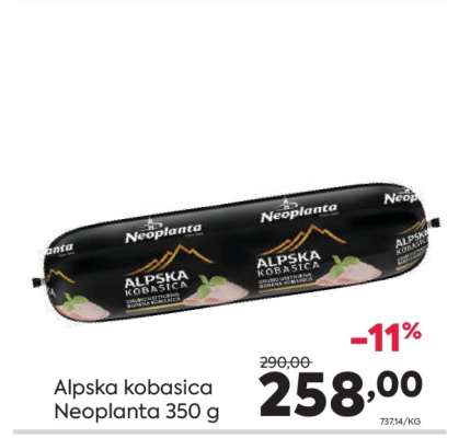 Alpska kobasica Neoplanta 350 g
