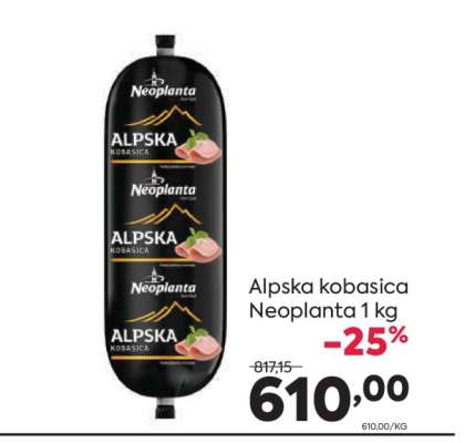 Alpska kobasica Neoplanta 1 kg