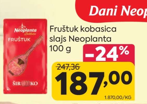 Fruštuk kobasica slajs Neoplanta 100 g