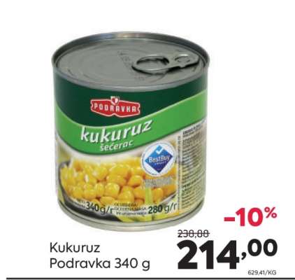 Kukuruz Podravka 340 g