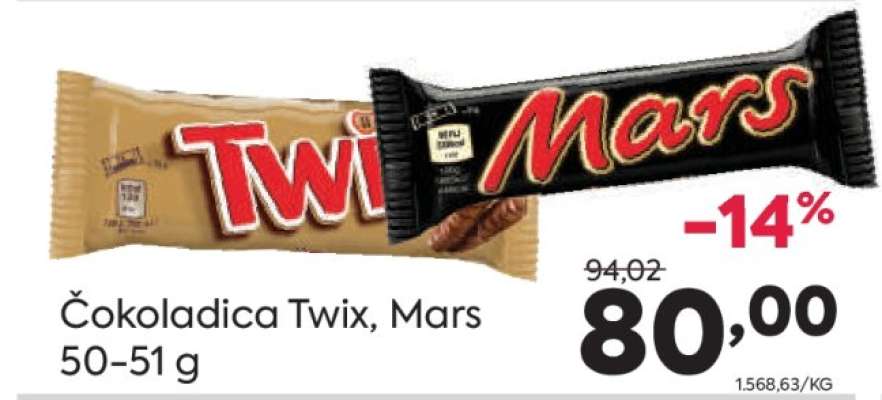 Čokoladica Twix, Mars
