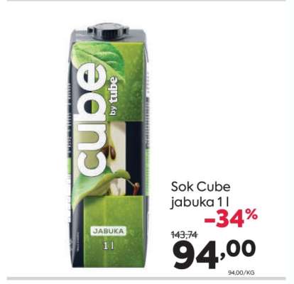 Sok Cube jabuka 1l