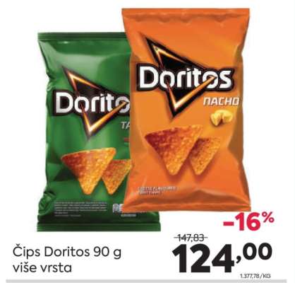 Čips Doritos 90 g