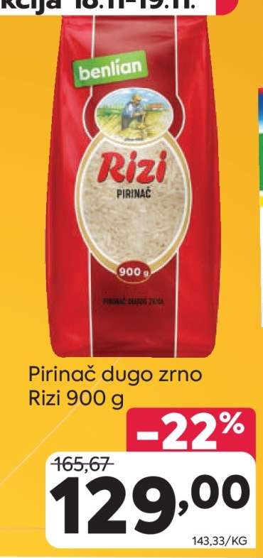 Pirinač dugo zrno Rizi 900 g