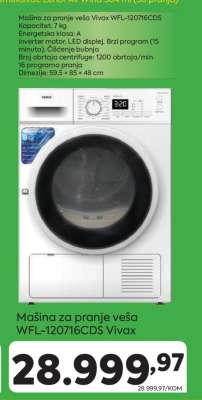 Mašina za pranje veša WFL-120716CDS Vivax