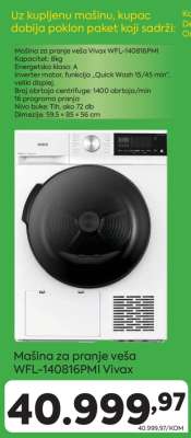 Mašina za pranje veša WFL-140816PMI Vivax