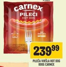 Pileća viršla hot dog