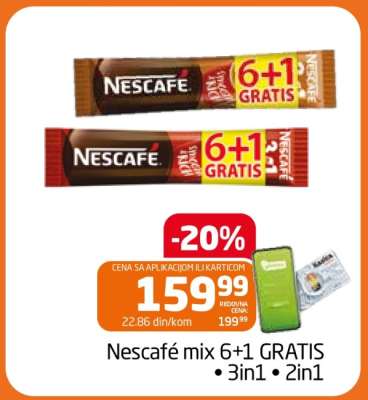 Nescafé mix 6+1 GRATIS