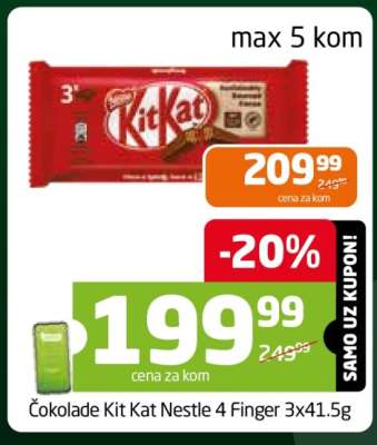 Čokolade Kit Kat Nestle 4 Finger 3x41.5g