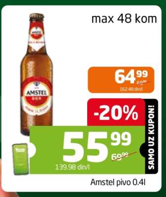 Amstel pivo 0.4l