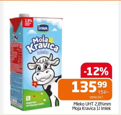 Mleko UHT 2,8%mm Moja Kravica 1l Imlek