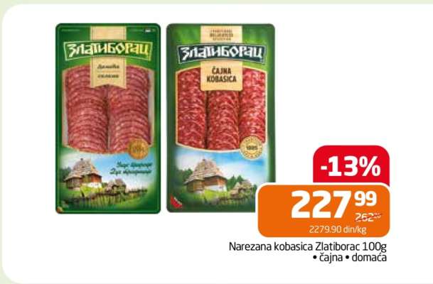Narezana kobasica Zlatiborac 100g