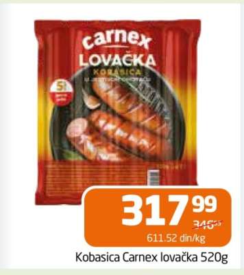 Kobasica Carnex lovačka 520g