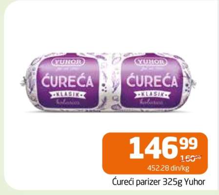 Ćureći parizer 325g Yuhor