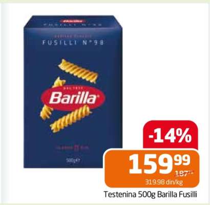 Testenina 500g Barilla Fusilli