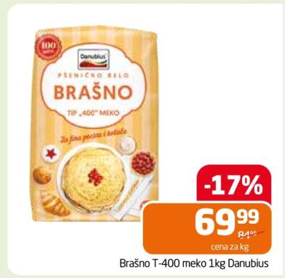 Brašno T-400 meko 1kg Danubius
