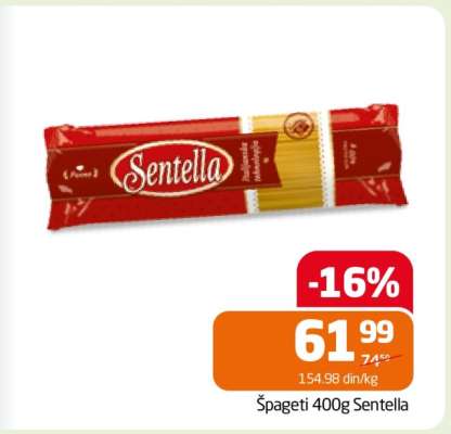 Špageti 400g Sentella