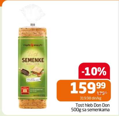 Tost hleb Don Don 500g sa semenkama