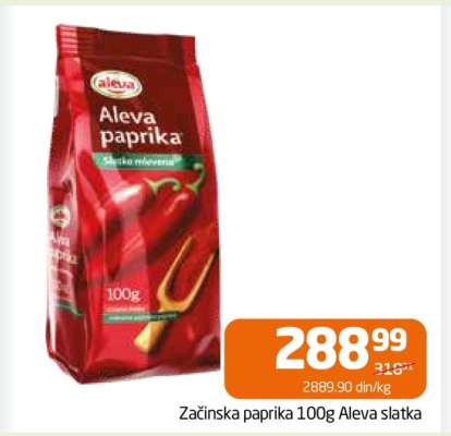 Začinska paprika 100g Aleva slatka