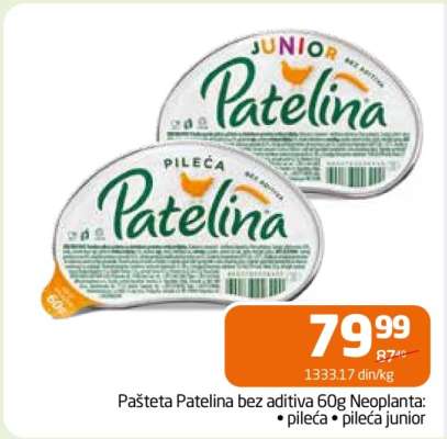 Pašteta Patelin bez aditiva 60g Neoplanta