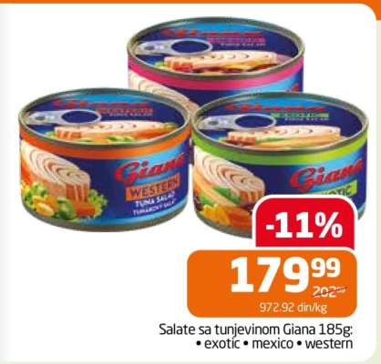 Salate sa tunjevinom Giana 185g