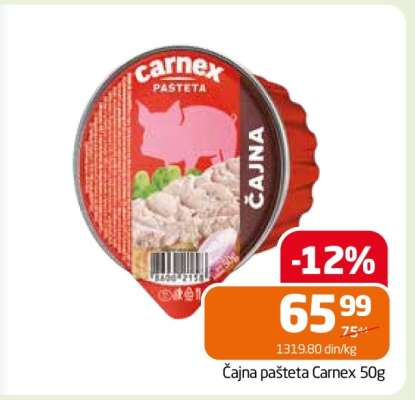 Čajna pašteta Carnex, 50g
