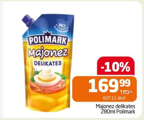 Majonez delikates 280ml Polimark