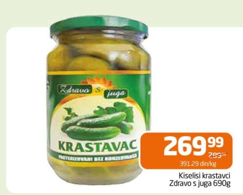 Kiseli krastavci Zdravo s juga 690g