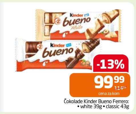 Čokolade Kinder Bueno Ferrero