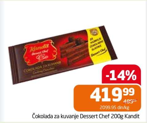 Čokolada za kuvanje Dessert Chef 200g Kandit