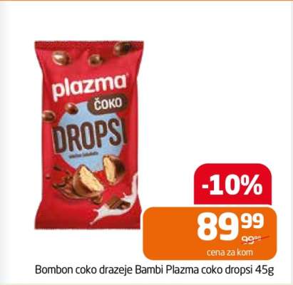 Bombon coko dražeje Bambi Plazma coko dropsi 45g