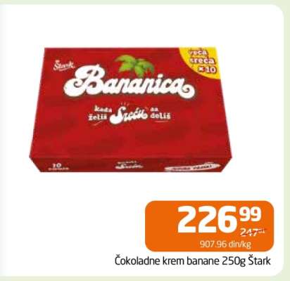 Čokoladne krem banane 250g Štark